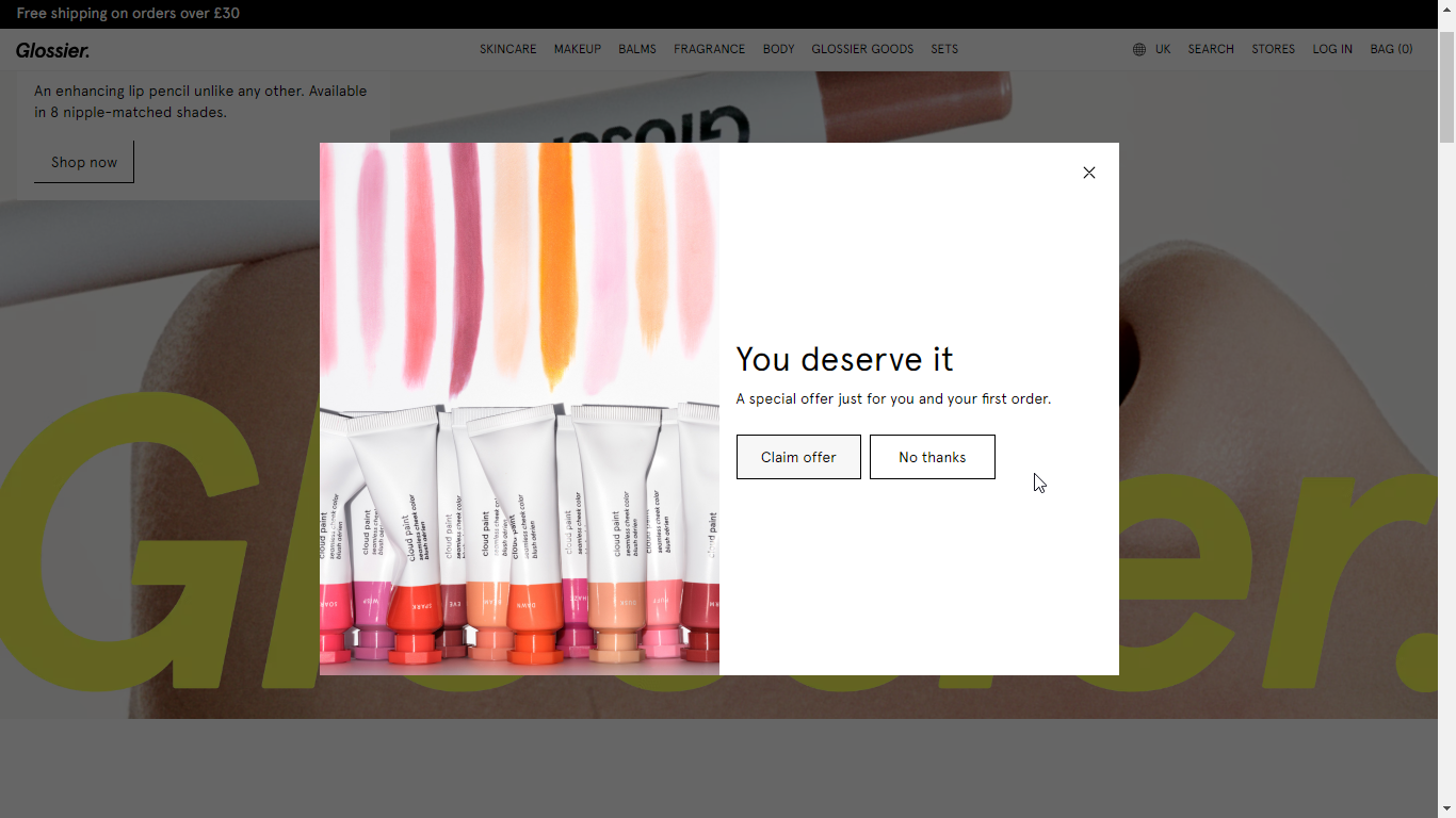 Modal popup example