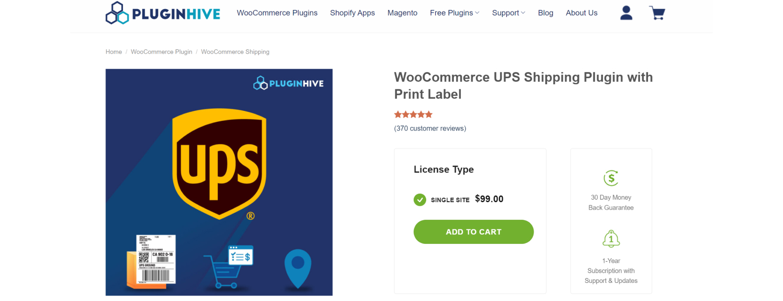 WooCommerce UPS Shipping Plugin with Print Label