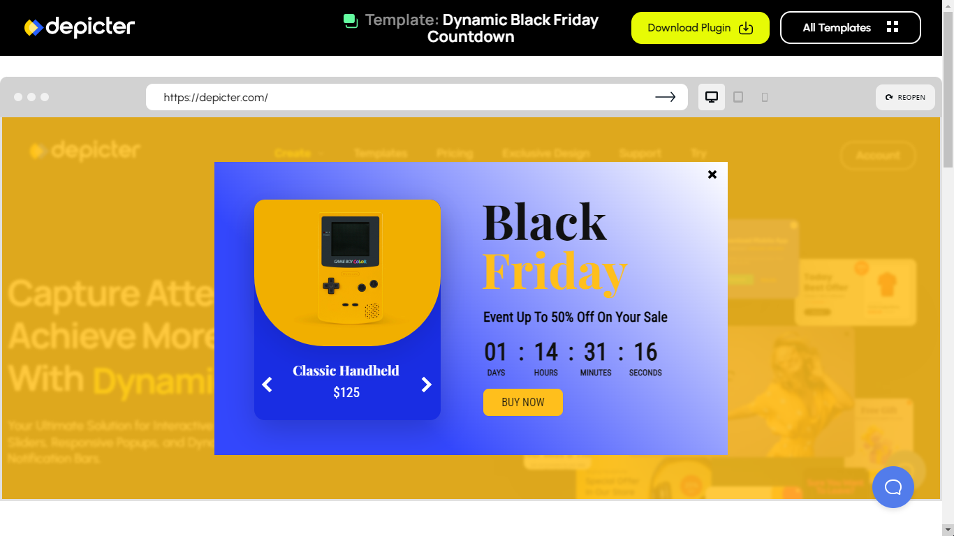 Popup on website