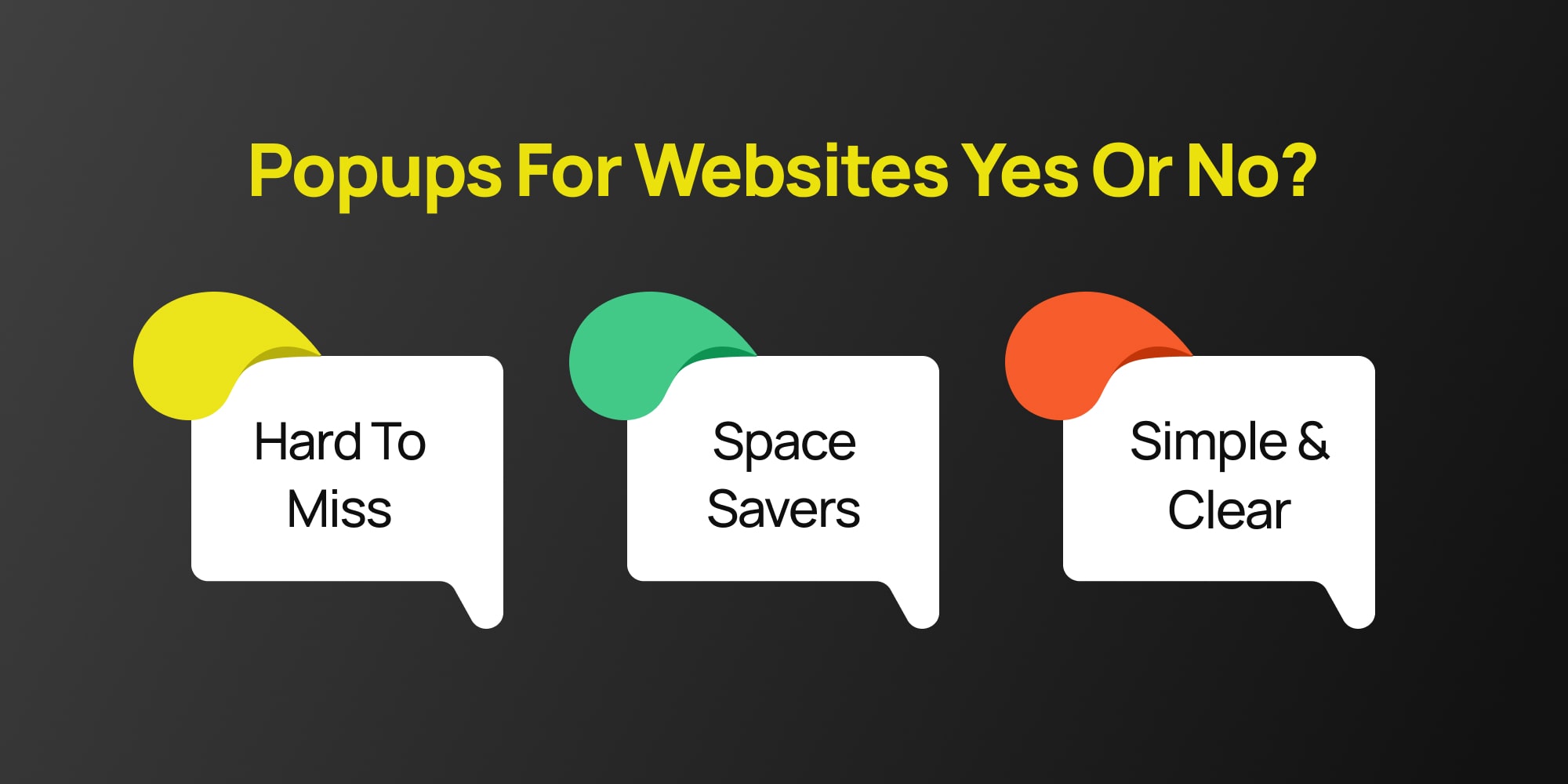 popup yes no infographic