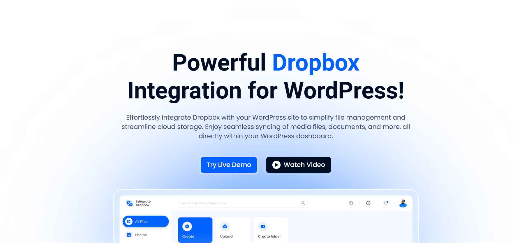 Integrate Dropbox