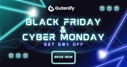 Gutenify Black Friday - Cyber Monday banner